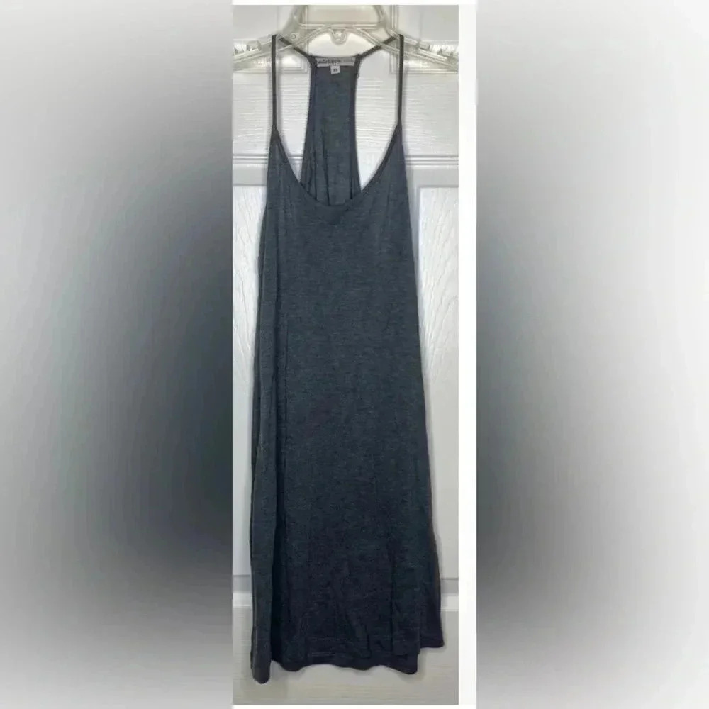 Woman HAUTE HIPPIE NUDE gray Sleeveless Racer back Mini Dress Sz XS modal Tank